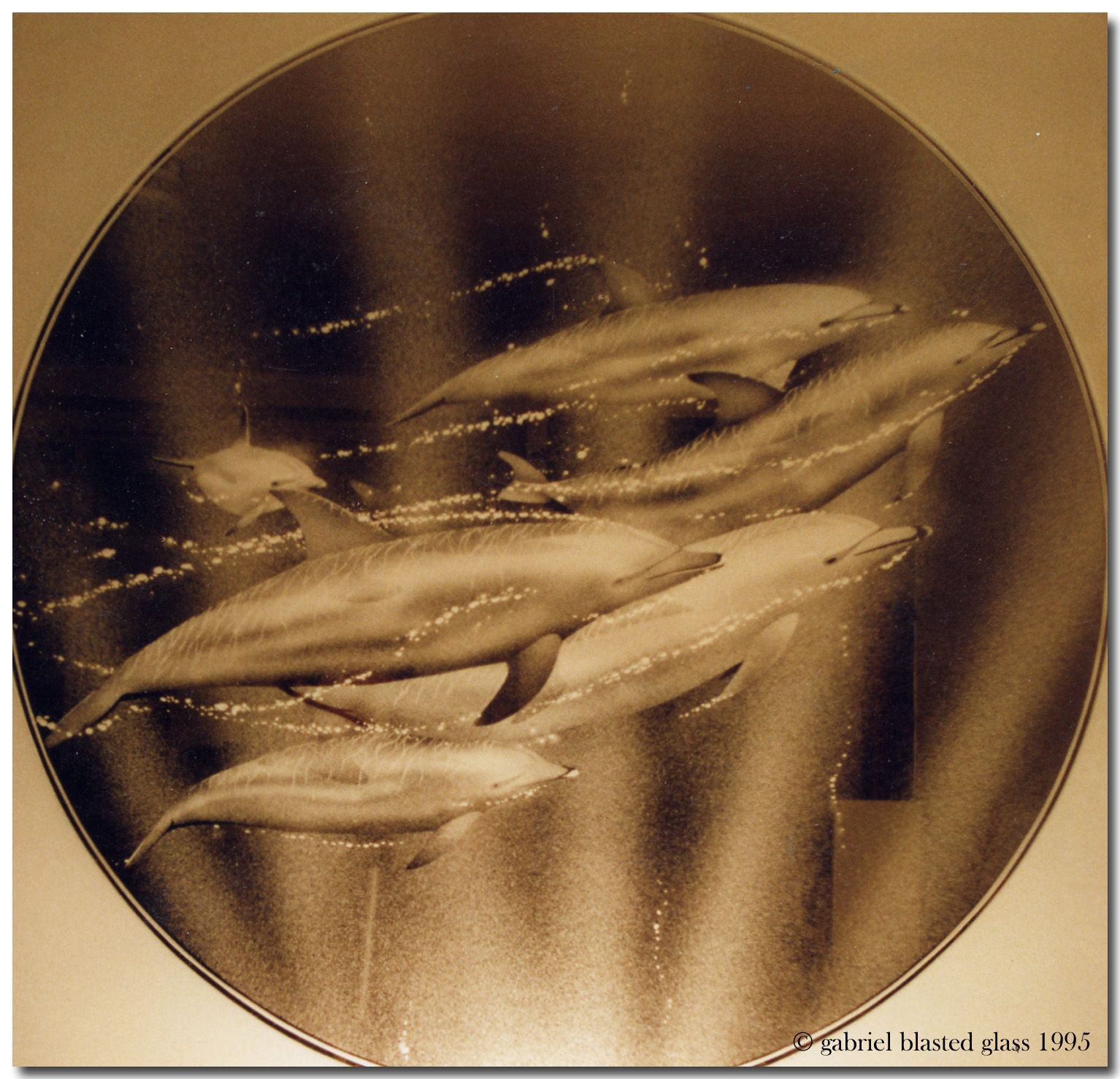 Charles Gabriel Glassworks_multi-stage surface etching on glass_dolphin mirror